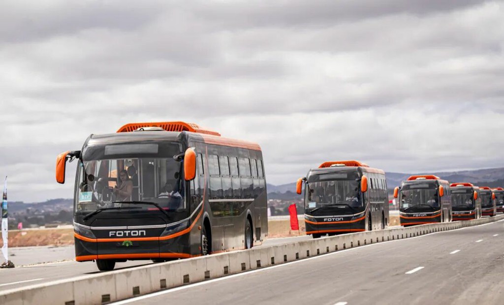 BAIC FOTON Pure Electric Buses Support Opening of Madagascar's First Highway, Ushering in a New Chapter of Green Transportation for the SADC Summit