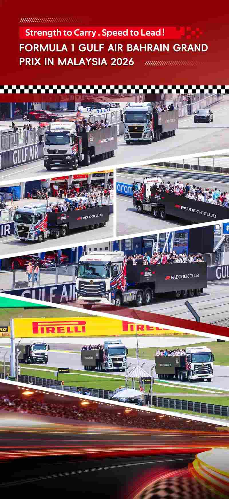 SINOTRUK Showcases at the Formula 1 Gulf Air Bahrain Grand Prix in Malaysia
